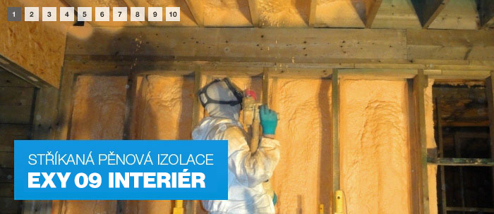 Střikaná pěnová izolace FL-500 INTERIÉR