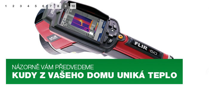 Názorně Vám předvedeme kudy z Vašeho domu uniká teplo